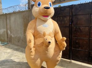 Big Inflatable Kangaroo Mascot Costume – Unisex, Brand New