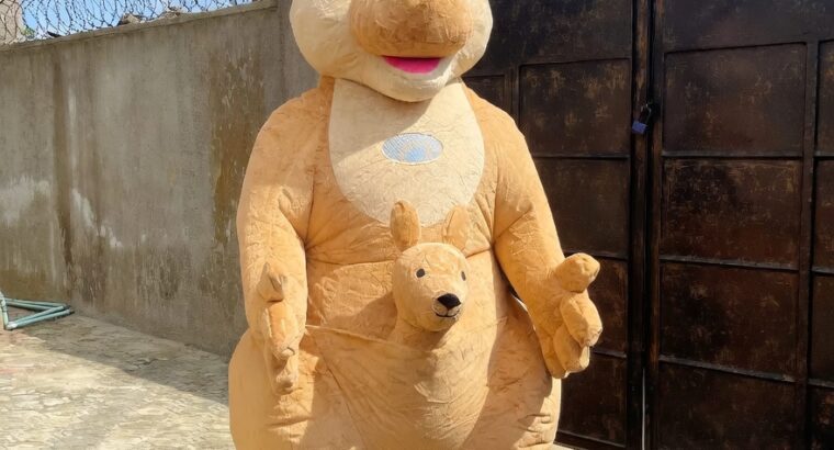 Big Inflatable Kangaroo Mascot Costume – Unisex, Brand New