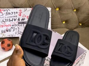 Dolce & Gabbana Men’s Black Slippers – Brand New, Sizes 40-46
