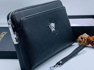 Original Leather Men’s Purse – Versace Design Handbag