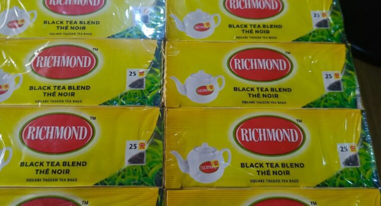 Richmond Health Enhancement Black Tea Blend – 25 Tea Bags by Astra Foods